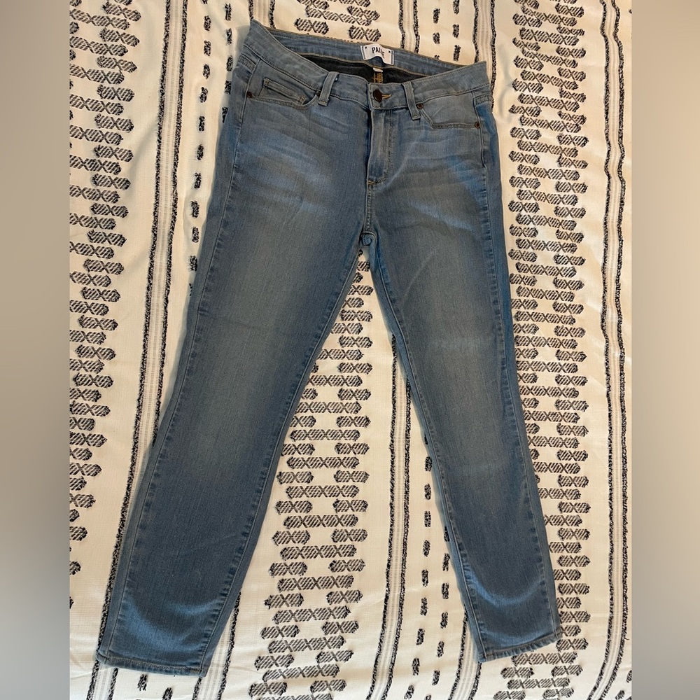 PAIGE Verdugo Crop Skinny Jeans with Distressed Look